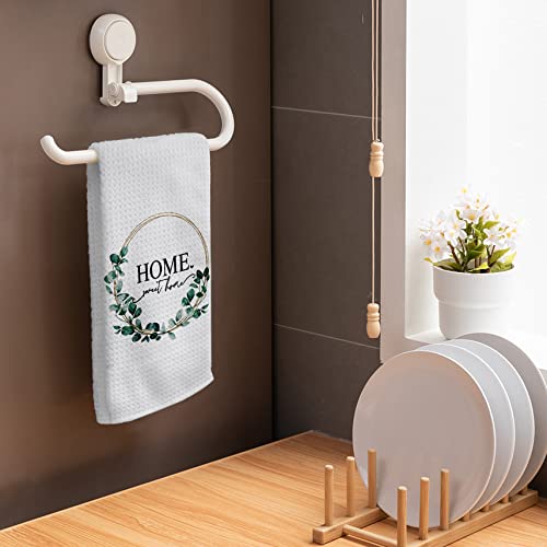 HiWX Farmhouse Eucalyptus Leaves Kitchen and Bathroom Decor Towels (16x24")