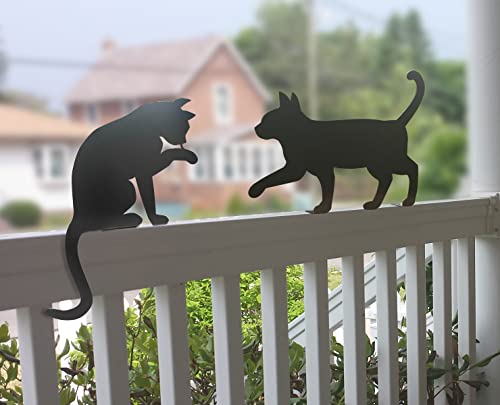Metal Cat Garden Statue for Lovers