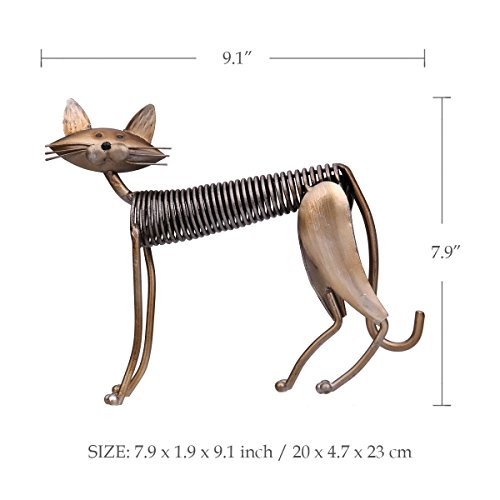 Lovely Metal Cat Sculpture for Home Decor