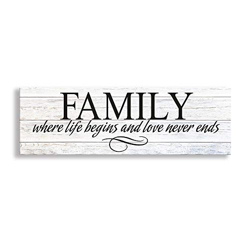 Inspiring Family Motto Wall Art for Home (5.5 X 16 inch)