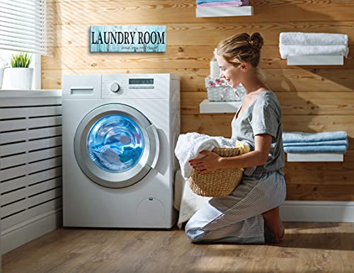 Rustic Laundry Room Sign Wall Art (6x17inch)