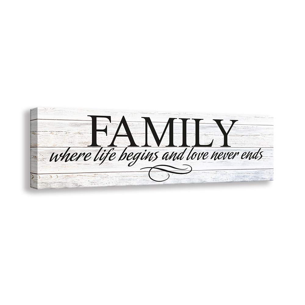 Inspiring Family Motto Wall Art for Home (5.5 X 16 inch)