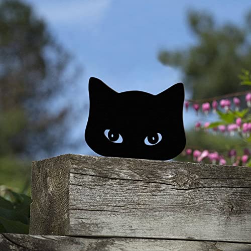 Metal Black Cat Yard Art Set: Perfect for Cat Lovers