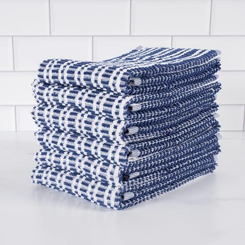 6-Pack Highly Absorbent 430 GSM Plush Terry Kitchen Dish Towels