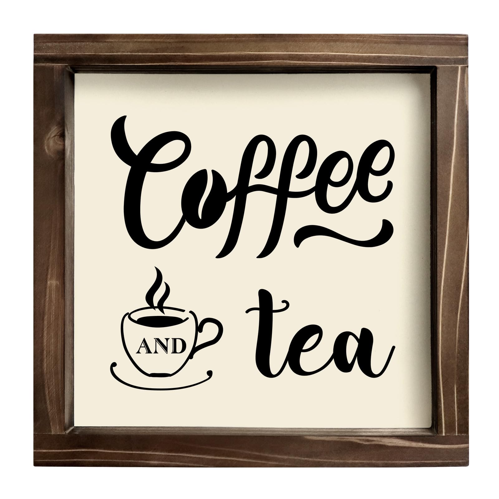 Rustic Coffee Bar Sign for Kitchen, Ready to Hang Wood Art