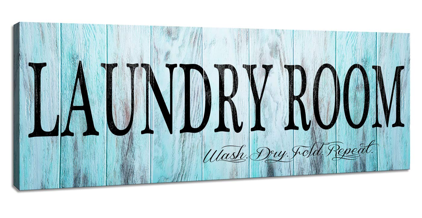Rustic Laundry Room Sign Wall Art (6x17inch)